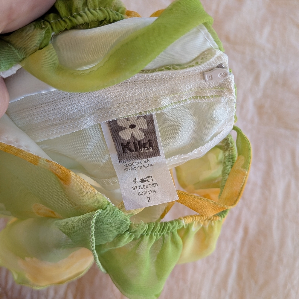 Vintage Y2K Toddler Maxi Midi Spring Summer Easter Fairycore Groovy Daisy Dress - Picture 5 of 5